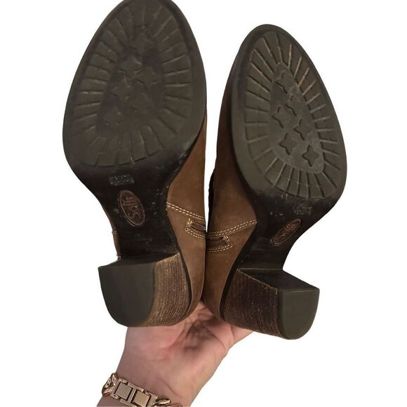 Sofft Chunk Heel Booties Studded and Western Details - Picture 7 of 12